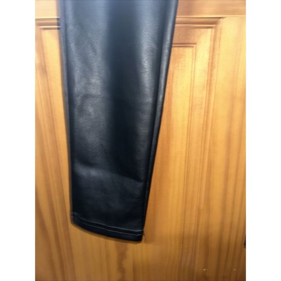 MNG By Mango Faux Leather Skinny Pants Black Size Medium - Picture 7 of 16